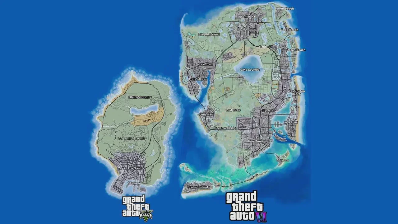 gra v map vs gta 6 map