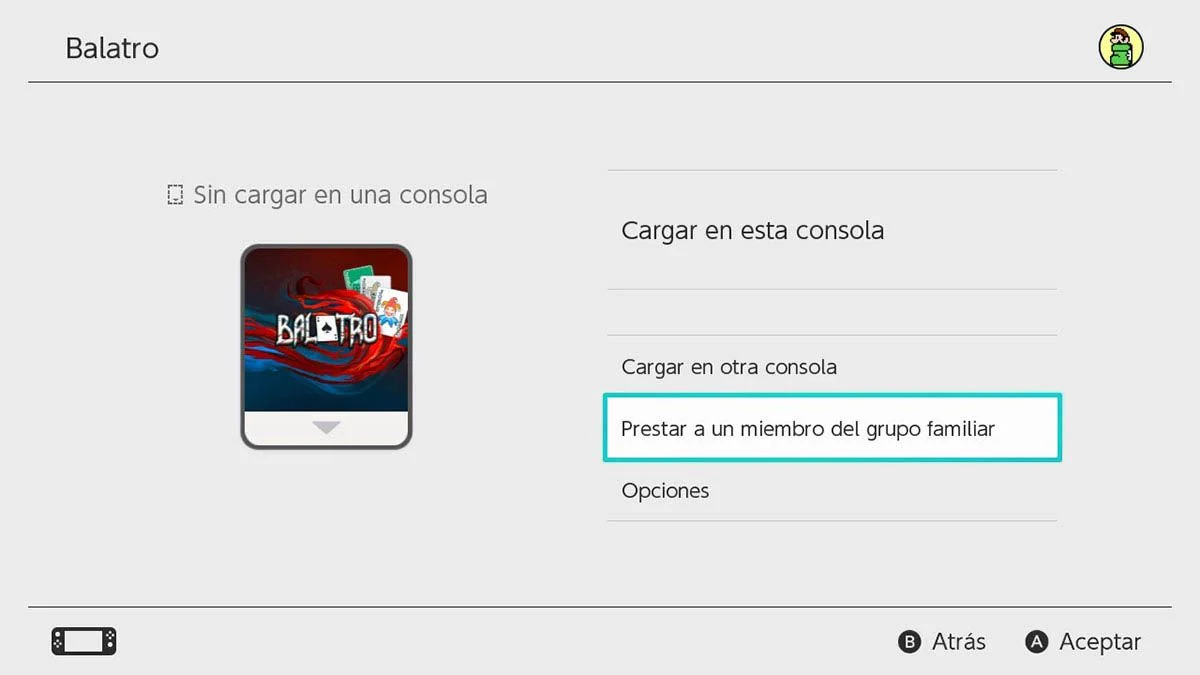 prestar juego tarjeta virtual