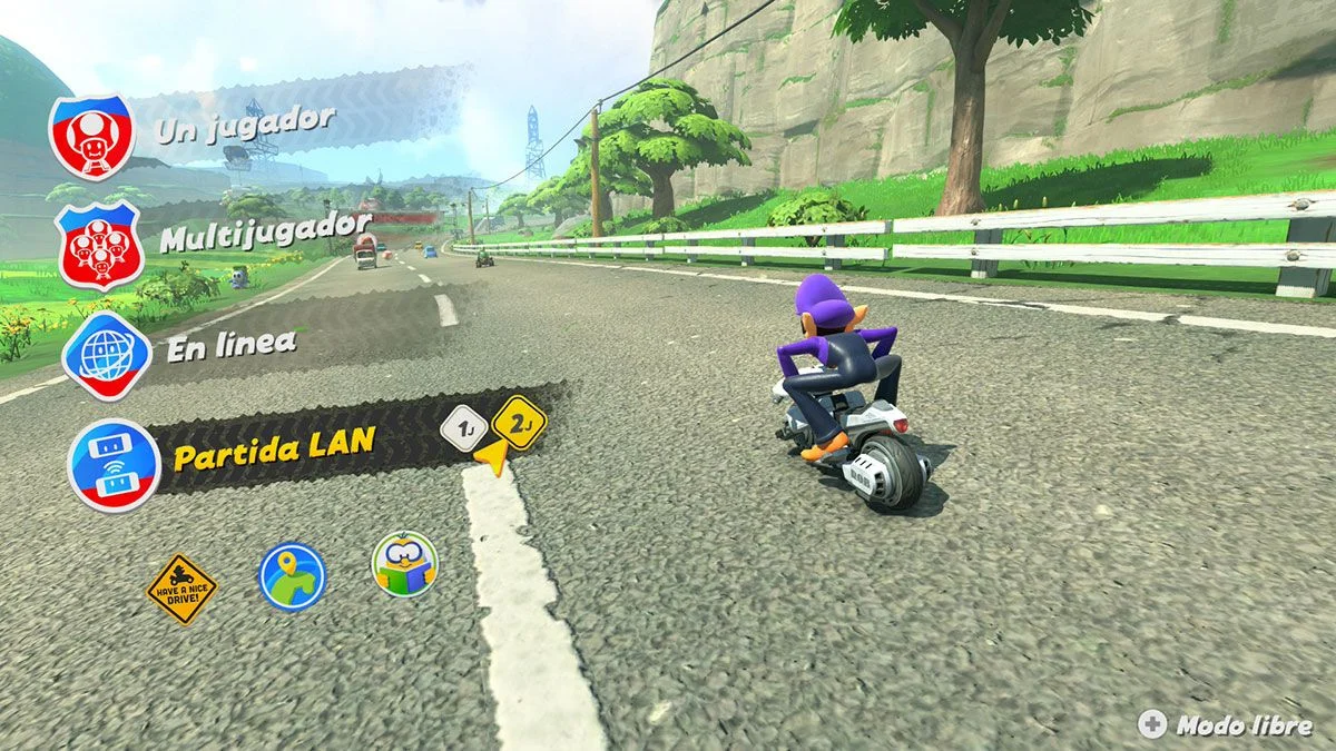 partida lan mario kart world
