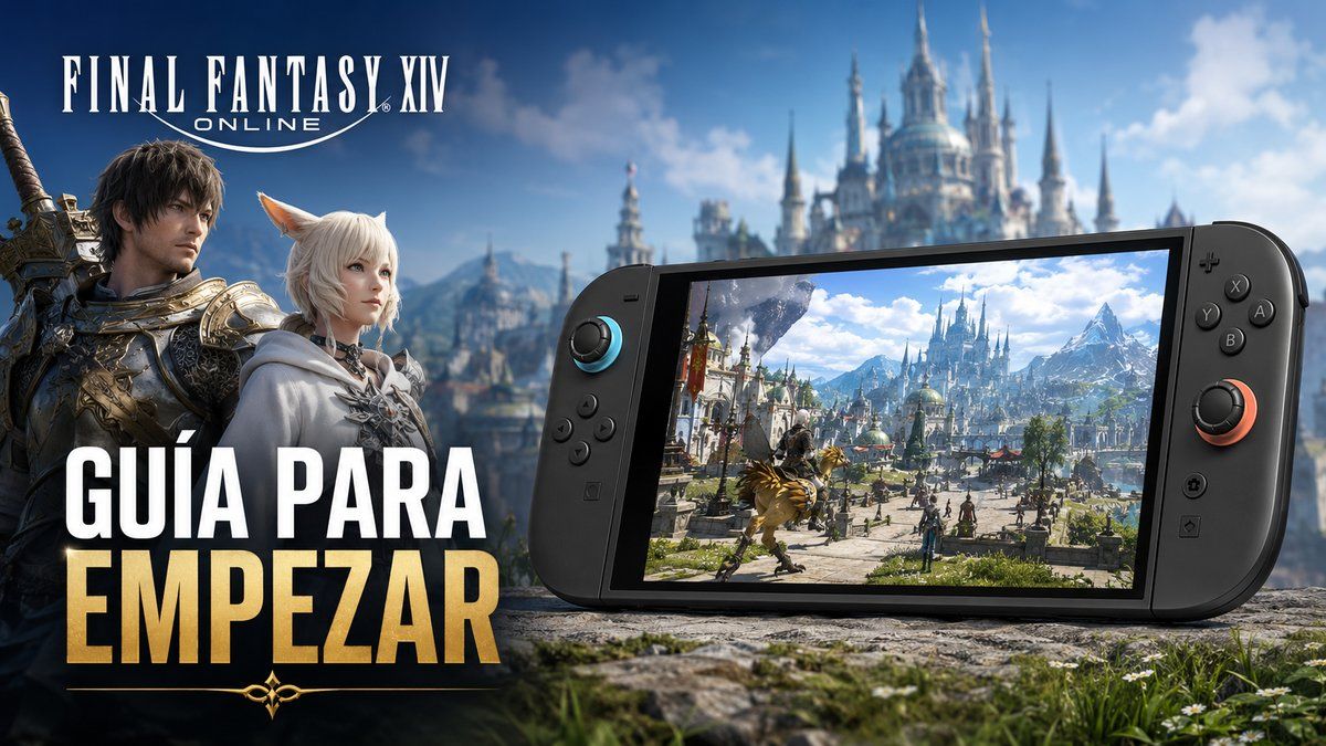 Final Fantasy XIV funcionando en Nintendo Switch 2 junto a personajes oficiales de Eorzea