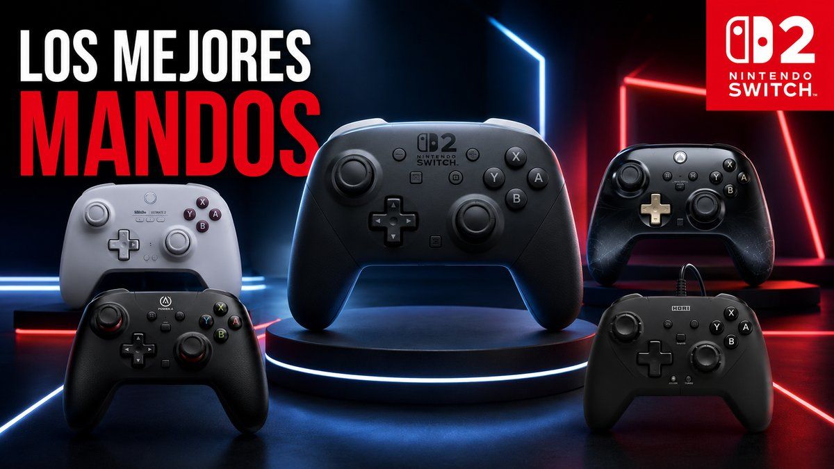 Selección de mandos compatibles con Nintendo Switch 2 encabezada por el Pro Controller oficial.