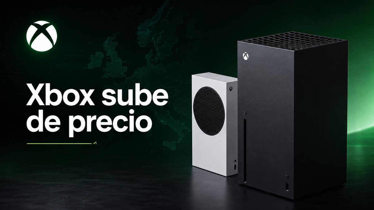 Xbox Series X y Xbox Series S ante un fondo verde por la subida de sus precios en Europa.