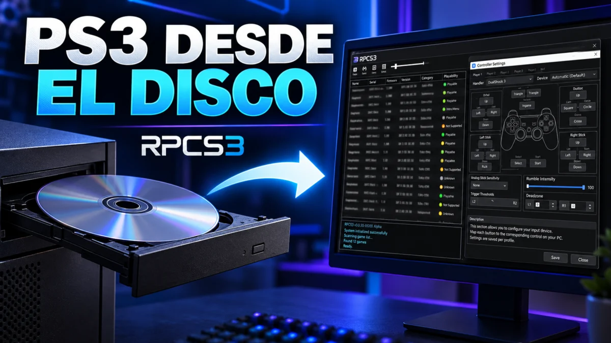 ps3 emulador RPCS3 reconoce disco PS3 en PC