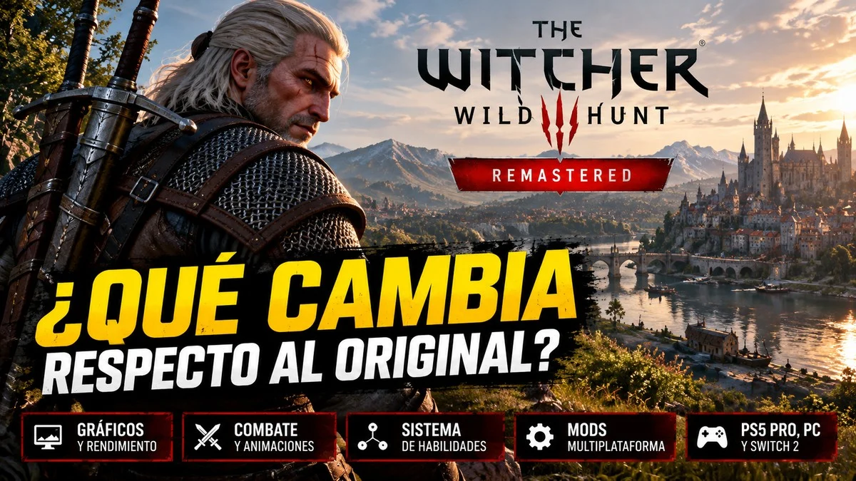 Geralt en The Witcher 3 Wild Hunt Remastered