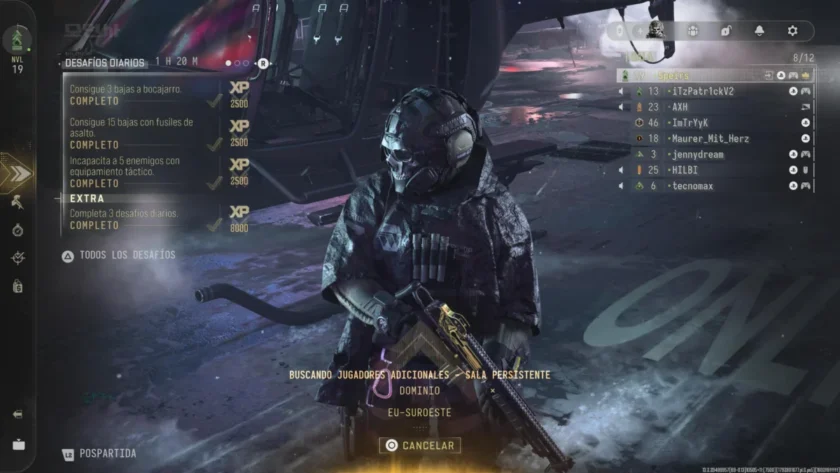 Sala persistente Modern Warfare 4