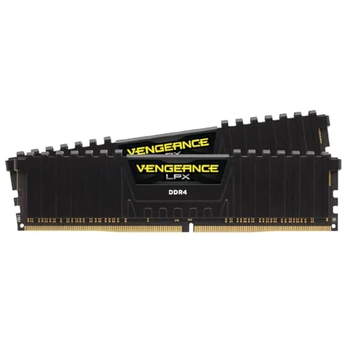 CORSAIR VENGEANCE LPX DDR4 RAM 16GB (2x8GB) 3200MHz CL16-18-18-36 1.35V Intel AMD Memoria de Ordenador de Sobremesa - Negro (CMK16GX4M2B3200C16)