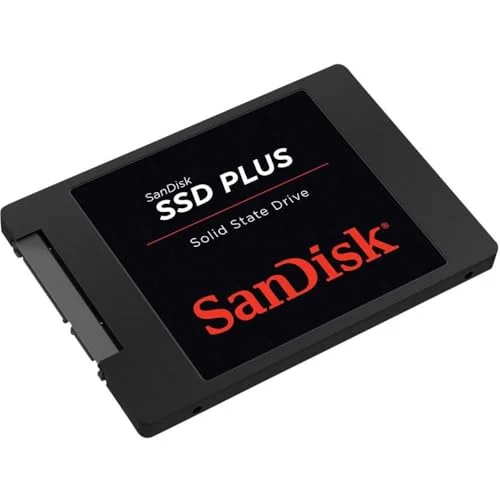Unidad interna de estado sólido SanDisk SSD PLUS 480 GB SATA III de 2,5 pulgadas, SDSSDA-480G-G26, negra