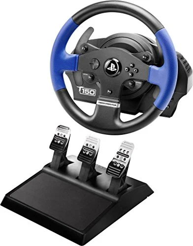 Thrustmaster T150 Pro volante de carreras ergonómico con un juego de 3 pedales - Compatible con PS4 y PC - Funciona con juegos de PS5
