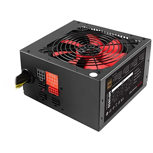 Mars Gaming MPII850, Fuente de Alimentación Para Pc (850 W, 12 V, Atx, Cableado Modular, Ventilador 12 Cm, Sistema Anti-Vibración, Eficiencia + 85%), SATA, 850W, Negro/Rojo