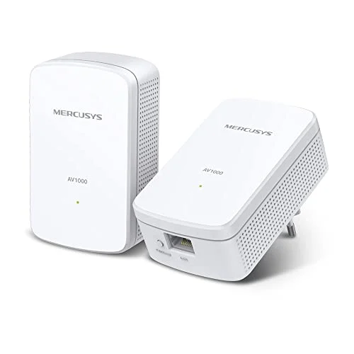 TP-Link TL-PA7010 KIT - 2 Adaptadores de Comunicación por Línea Eléctrica (AV 1000 Mbps Gigabit, PLC, Extensor, Repetidores de Red, Amplificador Cobertura Internet, 2 puertos, PS4)