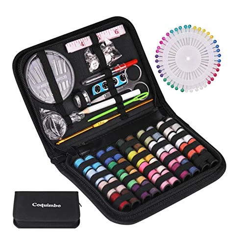 Coquimbo - Kit de Costura, accesorios de costura premium con estuche de transporte, kit de costura completo, práctico para el hogar, viajes, uso de emergencia (grande)