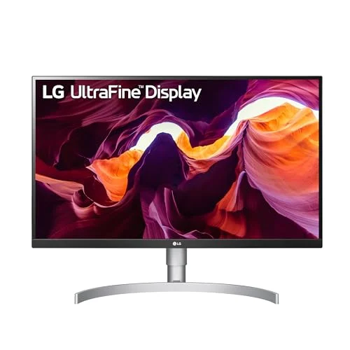LG 27UL850-W - Monitor 4K UHD 27 pulgadas (68.6 cm), Panel IPS: 3840x2160, 16:9, 350 cd/m², sRGB 99%, 1000:1, 5 ms, 60 Hz, Conectividad Universal, Inclinación Ajustable, Color Plata y Blanco