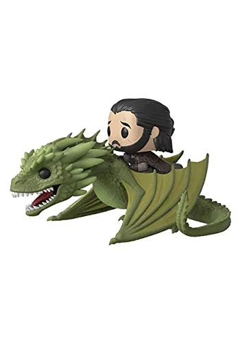 Funko Pop! Rides: Game of Thrones-Jon Snow with Rhaegal - Juego de Tronos - Figura de Vinilo Coleccionable - Idea de Regalo- Mercancia Oficial - Juguetes para Niños y Adultos - TV Fans
