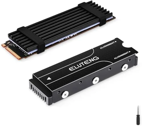 ELUTENG M.2 2280 Heatsink disipador de Calor de Doble Cara de aleación,aletas de enfriamiento para PC,M.2 SSD de Aluminio NGFF NVME disipador de Calor