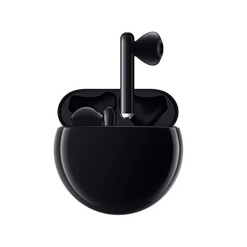 HUAWEI, FreeBuds 3, Auriculares inalámbricos con cancelación de Ruido Activa (Chip Kirin A1, Baja latencia, Conexión Bluetooth ultrarrápida, Altavoz de 14 mm, Carga inalámbrica), Color Negro,