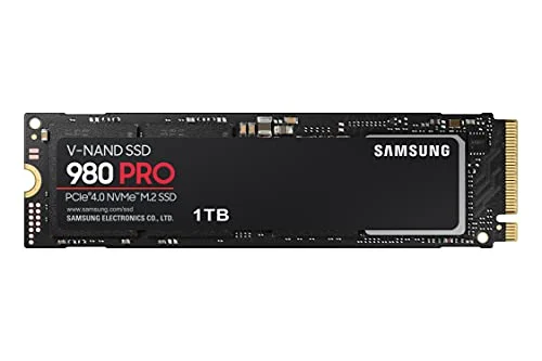 Samsung 980 PRO 1TB, hasta 7.000 MB/s, PCIe 4.0 NVMe M.2 (2280), SSD interno (MZ-V8P1T0)