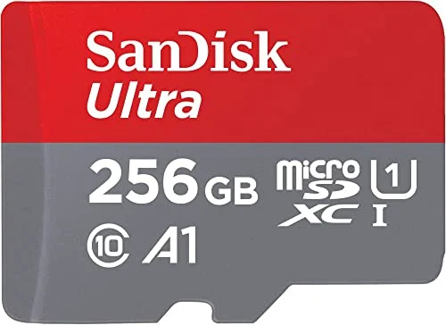 SanDisk Ultra Tarjeta de memoria microSDXC con adaptador SD, hasta 150 MB/s, rendimiento de apps A1, Clase 10, U1, 256 GB