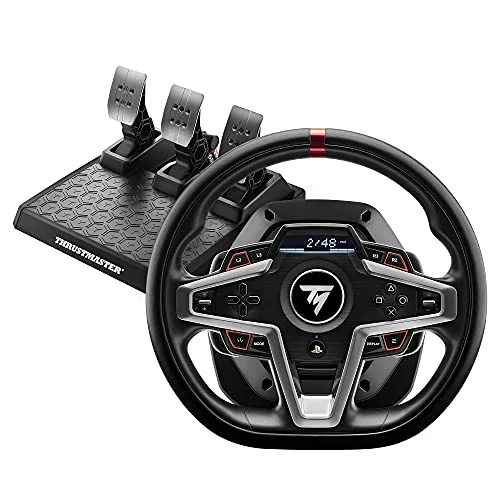 Thrustmaster T248 Volante de Carreras con Retroalimentación de Fuerza y Pedales Magnéticos - PS5 / PS4 / PC