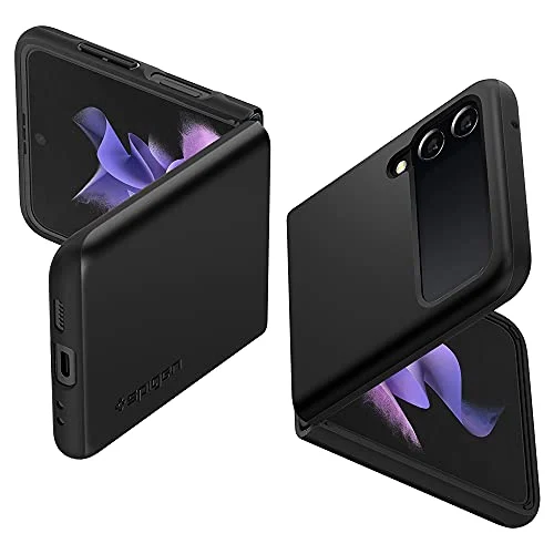 Spigen Funda Thin Fit Compatible con Samsung Galaxy Z Flip 3 - Negro