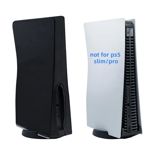 Mcbazel Funda protectora antiarañazos / resistente al agua Funda protectora para PS5 Edición digital / Consolas Ultra HD – Negro(No para PS5 Slim)