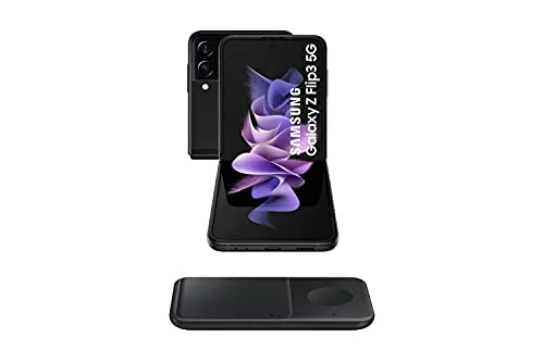 Samsung Galaxy Z Flip3 5G – Plegable, pantalla 6,7” (AMOLED FHD+, 8GB RAM + 128GB almacenamiento, doble cámara trasera, 3300 mAh carga rápida 25W) Verde [Versión ES] + Wireless Charger Dúo