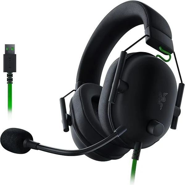 Razer BlackShark V2 X USB - Auriculares para Juegos Esports (Controlador TriForce de 50 mm, Cancelación de Ruido, Construcción ligera de 240 g, Sonido Envolvente 7.1) Negro