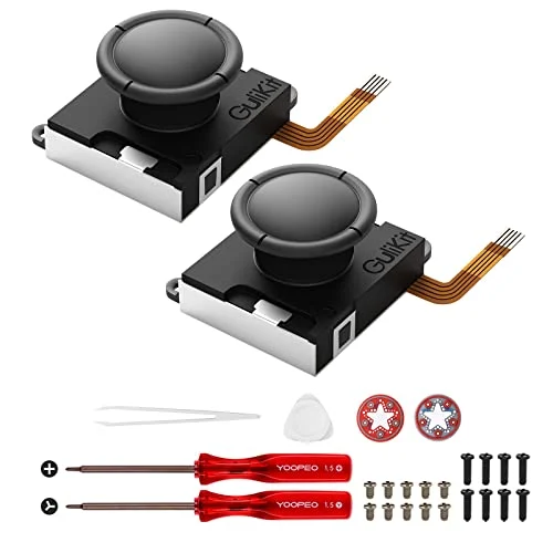 AKNES GULIKit Hall Sensing Joystick para Switch JoyCon, Kit de Reparación de Reemplazo de Joy con, Herramientas de Repuestos para Switch OLED/Switch/Switch Lite (1 Pair)