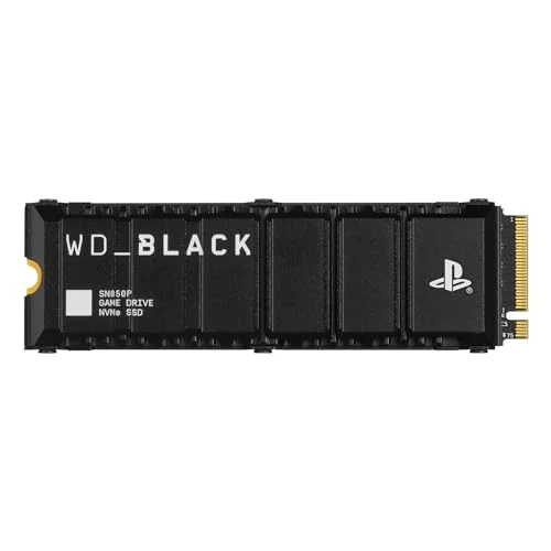 WD_BLACK SN850P SSD PS5, 2TB M.2 2280, Licencia Oficial para Consolas Playstation 5 PS5, Velocidades hasta 7300 MB/s, PCIe NVMe SSD con Disipador Optimizado, SSD para Juegos internos, Negro
