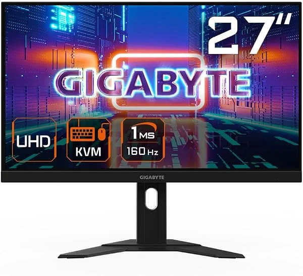 GIGABYTE M27U 27\" Monitor de Juego 4K UHD - 3840 x 2160, 160Hz, 1ms, 400 CD/m², FreeSync Premium Pro, HDR 600, HDMI 2.1, Displayport 1.4