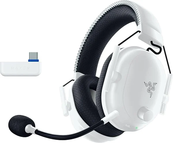 Razer Blackshark V2 Pro (PlayStation) - Auriculares Inalámbricos E-Sports para Consola PS5 (Diafragmas Triforce 50mm, HyperSpeed Wireless, Perfil de Audio FPS, Micrófono HyperClear) Blanco