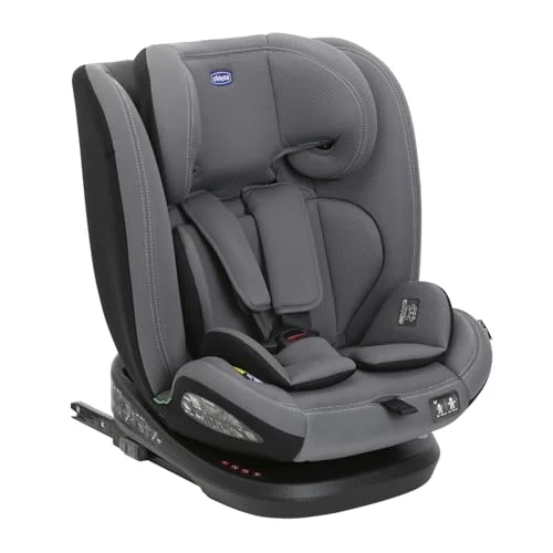 Chicco, Sillita de Auto Mokita I-Size, con Sistema Isofix, Para Niños de Altura Nntre 76 y 150 cm, Utilizable a Partir de los 15 Meses, Reductor Incluido, Gris