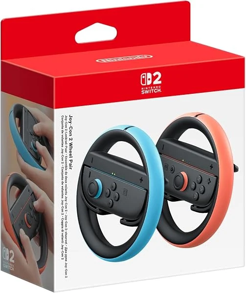 Volante - Nintendo Switch 2, Pack de 2, Rojo y Azul Mario Kart
