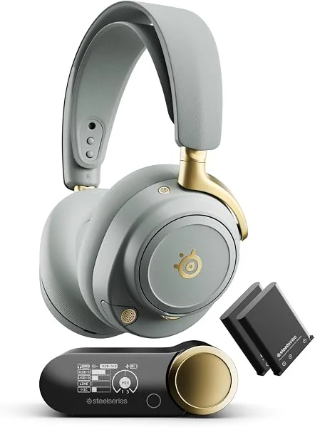 SteelSeries Arctis Nova Elite - Cascos Gaming Inalámbricos - 96kHz/24bits - Fibra de Carbono - CCR - Supresión de Ruido con IA - App - 2,4GHz + BT - Multifuente - OmniPlay PC+PlayStation+Xbox
