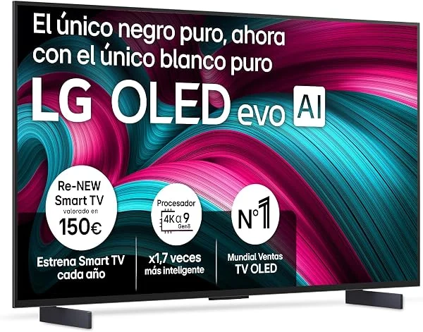LG OLED42C54LA - TV 42\", OLED EVO 4K, Smart TV AI C5, WebOS 25, Super Upscaling, Dolby Vision y Dolby Atmos, AMD FreeSync, Alexa/Google Assistant Playstation 5